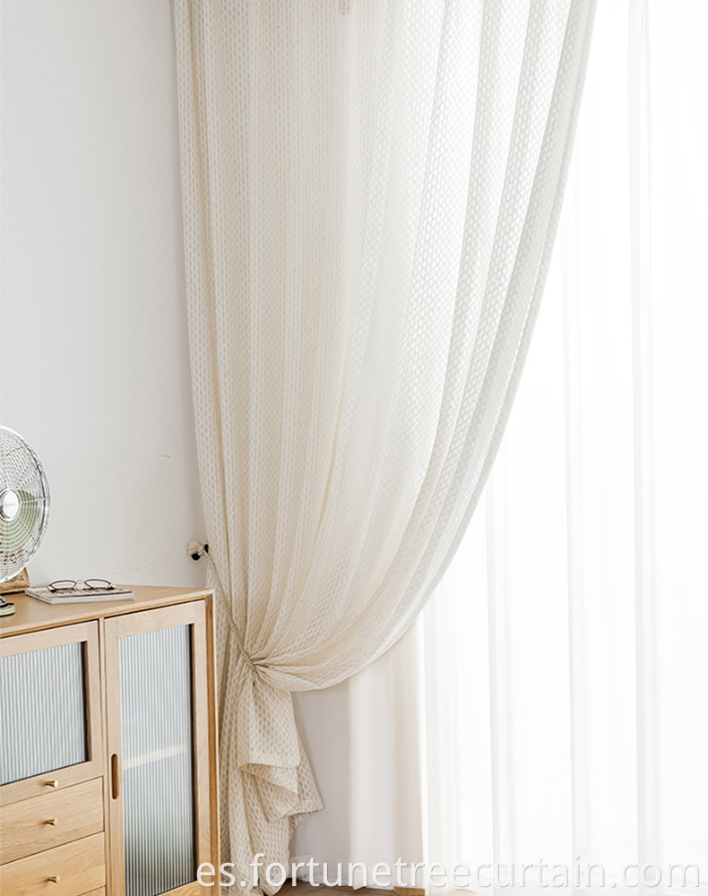 Linen Jacquard Tulle Curtains